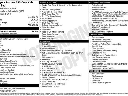 Used 2022 Toyota Tacoma SR5 w/ Technology Package RWD image 4