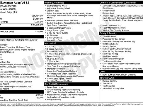 Used 2019 Volkswagen Atlas SE w/ Towing Package FWD image 6