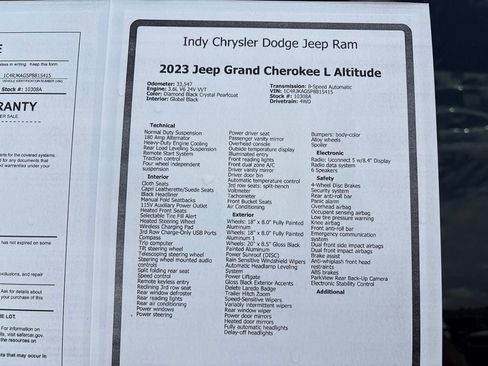 Used 2023 Jeep Grand Cherokee L Laredo AWD/4WD image 26
