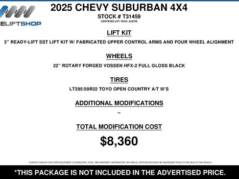 Used 2025 Chevrolet Suburban RST w/ Comfort Package image 2