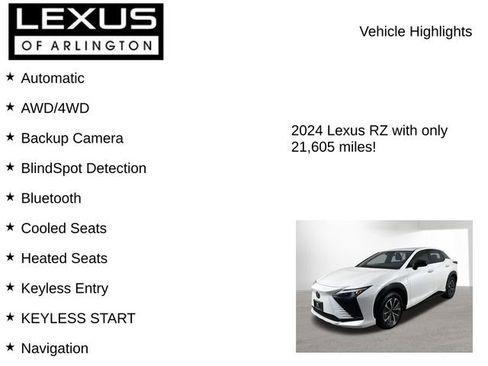 Certified 2024 Lexus RZ 450e Premium AWD/4WD image 7