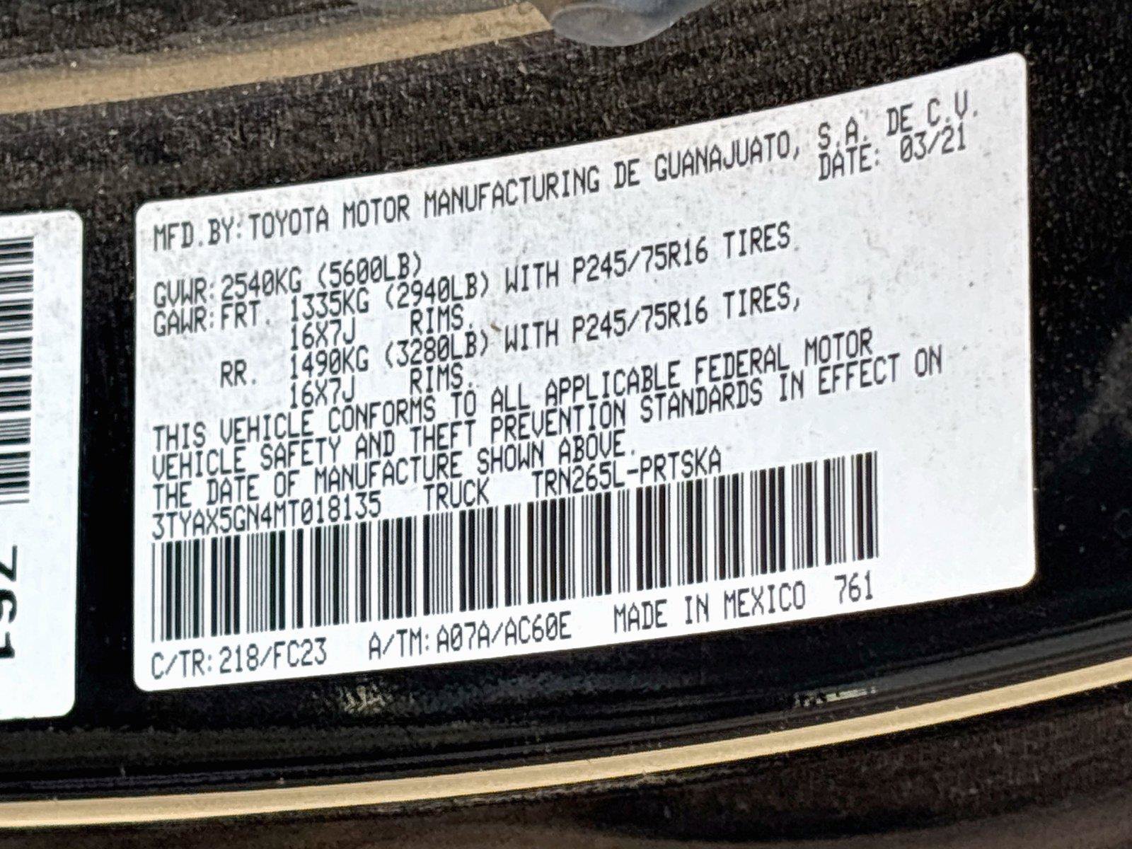 Used 2021 Toyota Tacoma SR5 RWD image 29