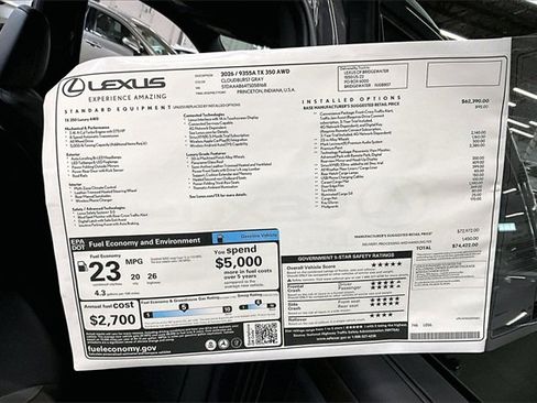 New 2026 Lexus TX 350 AWD image 14