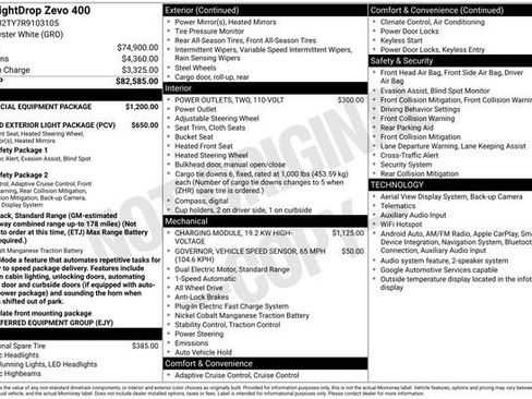 Used 2024 Chevrolet Brightdrop 400 w/ Commercial Equipment Package AWD/4WD image 9