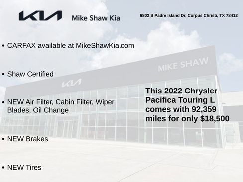 Used 2022 Chrysler Pacifica Touring-L FWD image 3