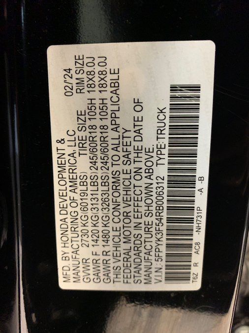 Used 2024 Honda Ridgeline RTL image 68