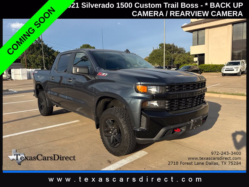 Used 2021 Chevrolet Silverado 1500 Custom Trail Boss w/ LPO, Dark Essentials Package AWD/4WD image 3