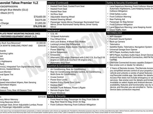 Used 2023 Chevrolet Tahoe Premier AWD/4WD image 31