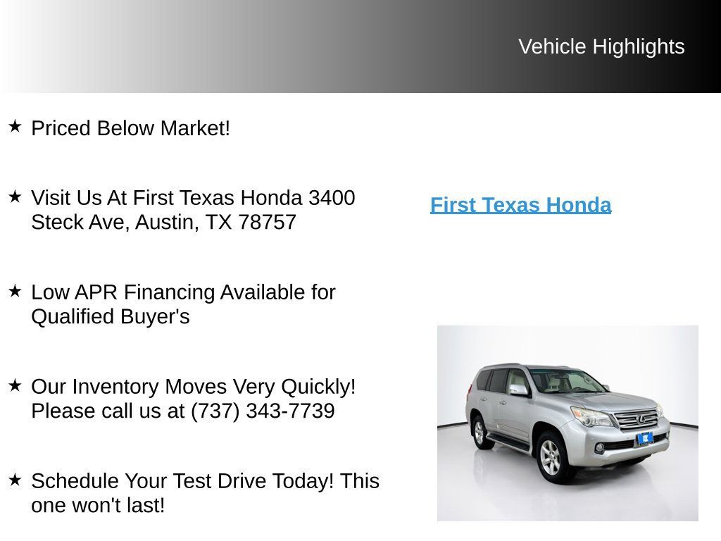 Used 2013 Lexus GX 460 w/ Comfort Plus Pkg AWD/4WD image 10