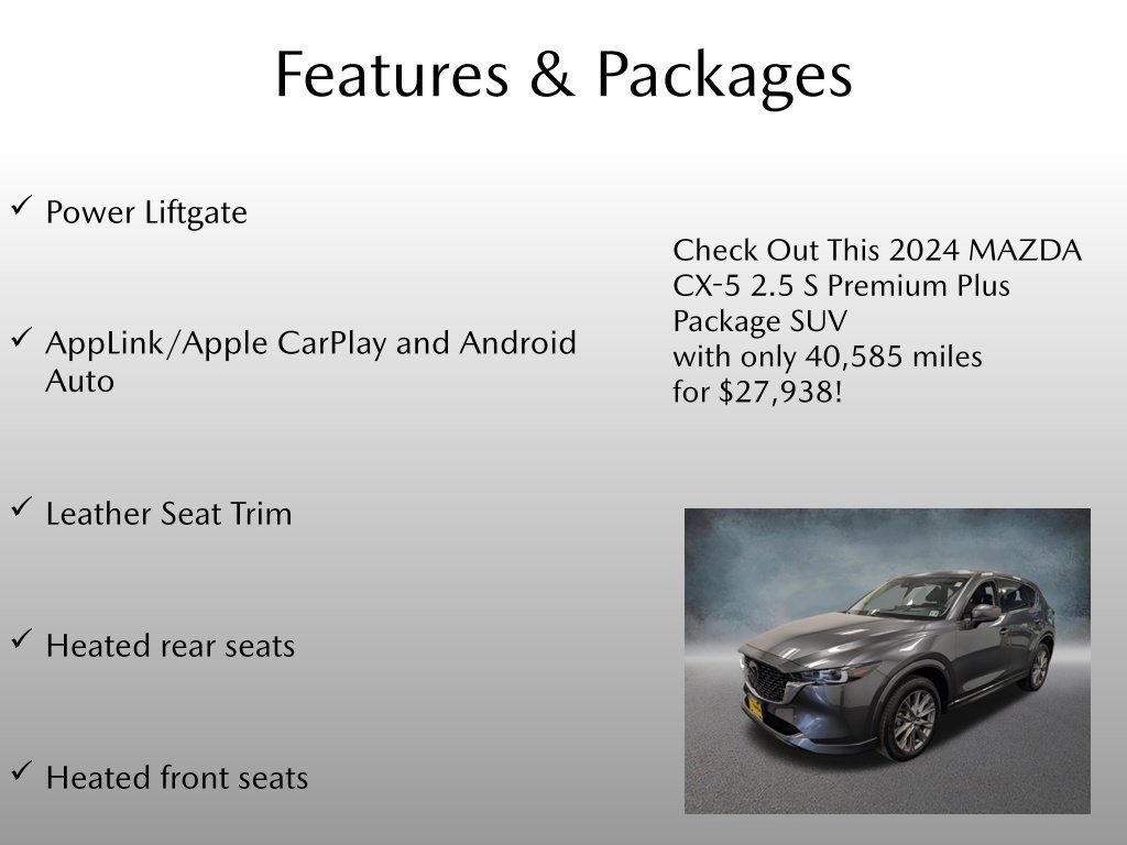 Certified 2024 MAZDA CX-5 AWD 2.5 S w/ Premium Plus Pkg image 8