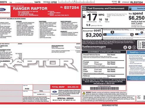 Used 2024 Ford Ranger Raptor AWD/4WD image 28