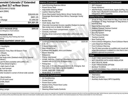 Used 2022 Chevrolet Colorado LT w/ Fleet Safety Package RWD image 17