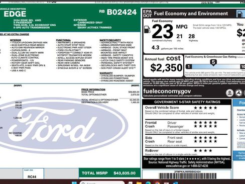 Used 2024 Ford Edge SEL w/ Convenience Package AWD/4WD image 4