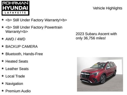Used 2023 Subaru Ascent Limited w/ Technology Package AWD/4WD image 7
