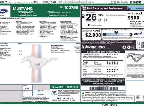Used 2025 Ford Mustang Coupe w/ Mustang Nite Pony Package RWD image 8