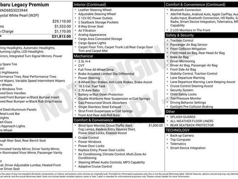 Used 2025 Subaru Legacy Premium image 4