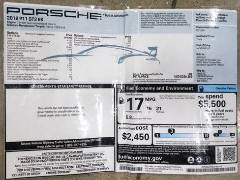 Used 2018 Porsche 911 GT2 RS w/ Weissach Package image 52