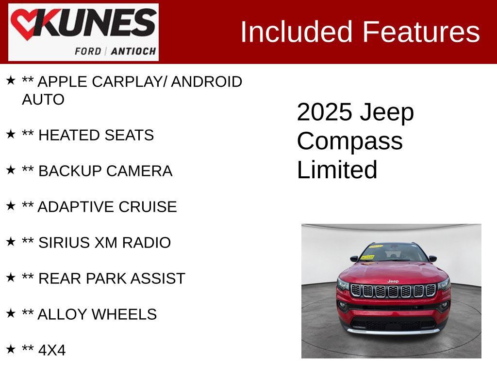 Used 2025 Jeep Compass Limited AWD/4WD image 3