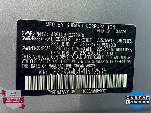 Used 2024 Subaru Forester Touring w/ POP Package 3 AWD/4WD image 33