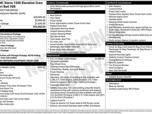 Used 2021 GMC Sierra 1500 Elevation image 49