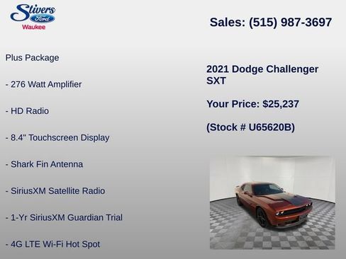 Used 2021 Dodge Challenger SXT w/ Plus Package AWD/4WD image 16