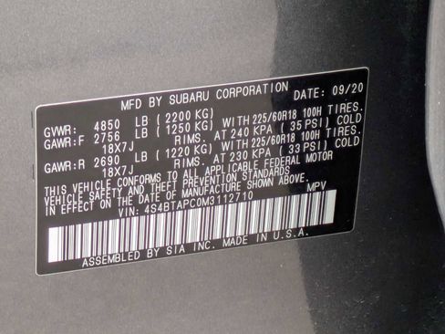 Used 2021 Subaru Outback Touring w/ Popular Package #2 image 36