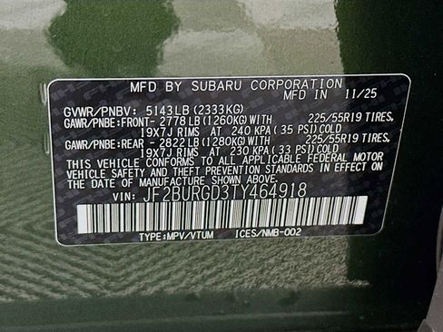 New 2026 Subaru Outback Limited XT image 31