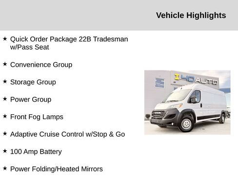 Used 2024 RAM ProMaster 2500 w/ Convenience Group FWD image 2