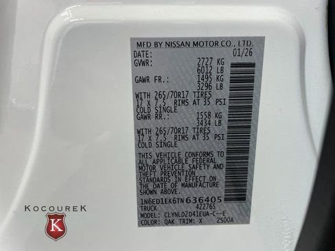 Used 2026 Nissan Frontier PRO-4X w/ Pro-4x Convenience Package AWD/4WD image 27