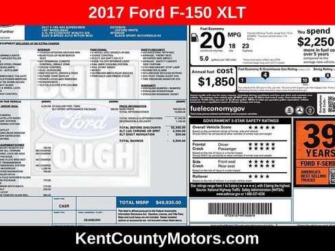 Used 2017 Ford F150 XLT w/ Equipment Group 302A Luxury AWD/4WD image 1