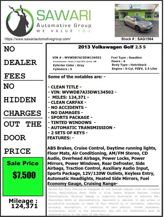 Used 2013 Volkswagen Golf 4-Door FWD image 27