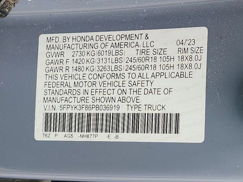 Certified 2023 Honda Ridgeline Black Edition image 27