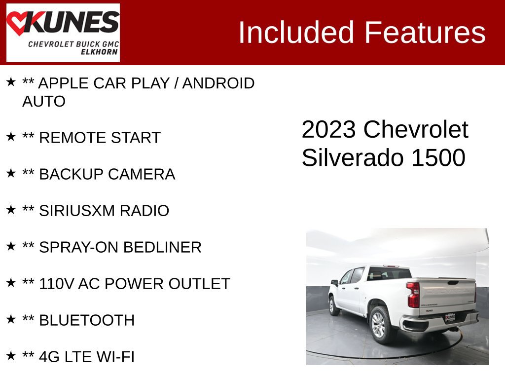 Used 2023 Chevrolet Silverado 1500 Custom AWD/4WD image 2