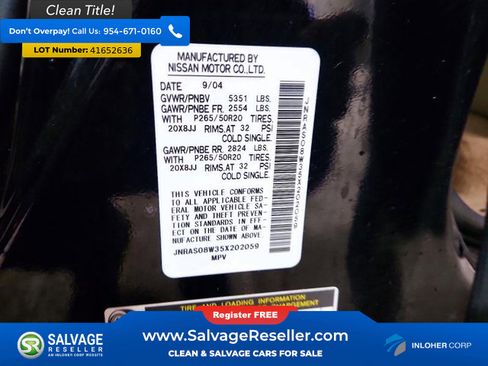 Used 2005 INFINITI FX35 AWD w/ (P01) Touring Pkg image 17