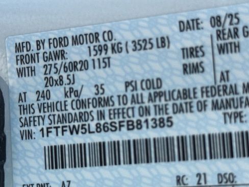 New 2025 Ford F150 Lariat w/ Equipment Group 502A High image 33