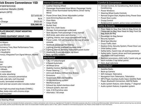 Used 2015 Buick Encore Convenience AWD/4WD image 12