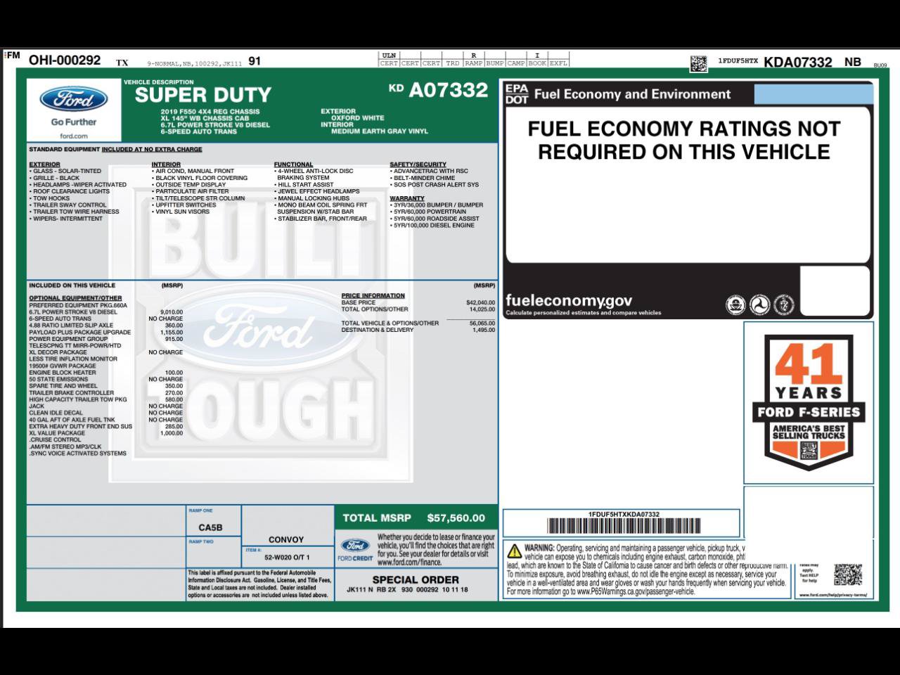 Used 2019 Ford F550 4x4 Regular Cab Super Duty image 4
