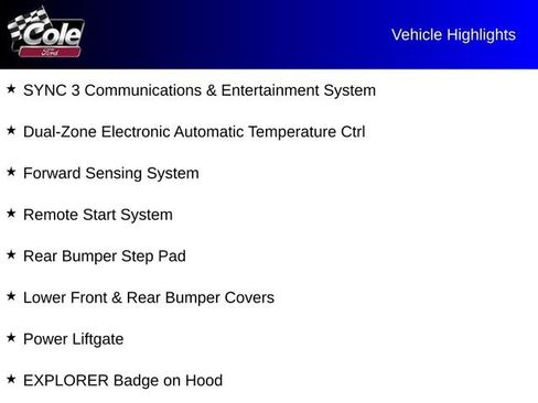 Used 2018 Ford Explorer XLT w/ Equipment Group 202A image 3