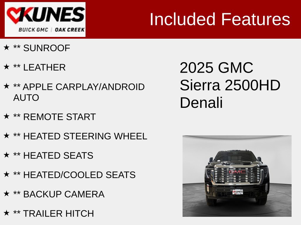 Used 2025 GMC Sierra 2500 Denali w/ Denali Reserve Package AWD/4WD image 2