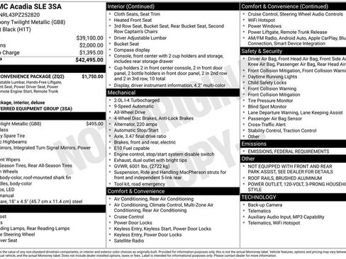 Used 2023 GMC Acadia SLE w/ Driver Convenience Package image 30