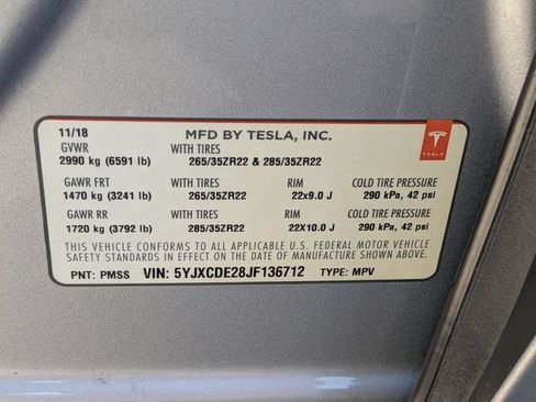 Used 2018 Tesla Model X 75D AWD/4WD image 32