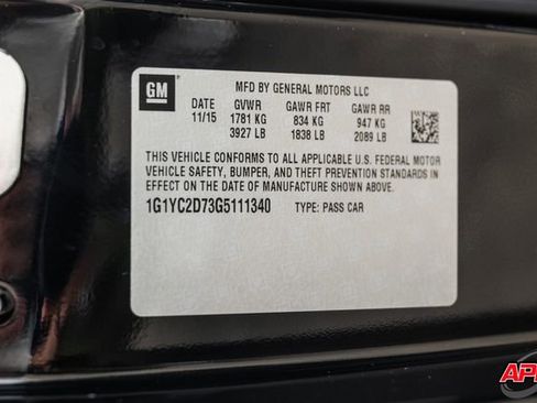 Used 2016 Chevrolet Corvette Stingray Coupe w/ 2LT Preferred Equipment Group image 85