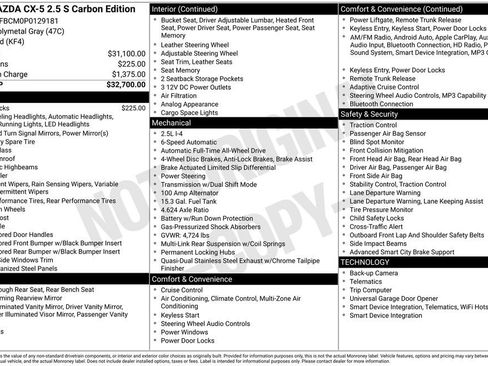 Used 2023 MAZDA CX-5 Carbon Edition AWD/4WD image 40