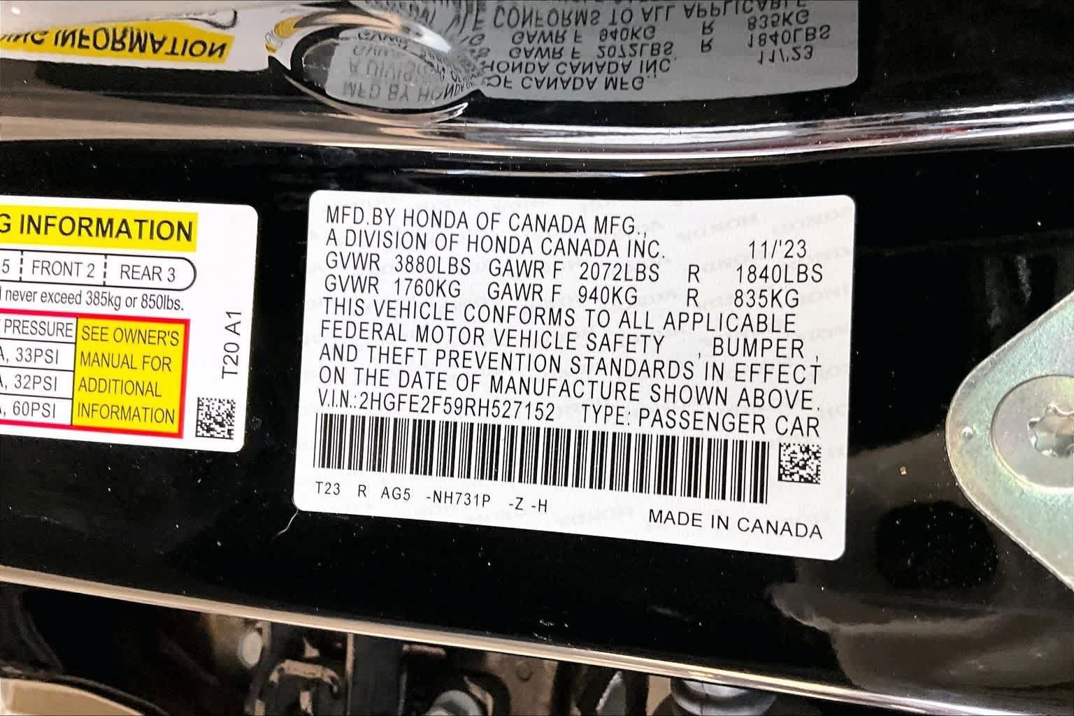 Used 2024 Honda Civic Sport image 34