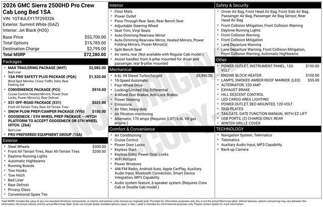 New 2026 GMC Sierra 2500 Pro w/ Max Trailering Package AWD/4WD image 24