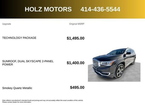 Certified 2019 GMC Acadia Denali w/ Technology Package image 5