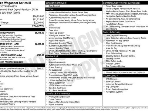 Used 2022 Jeep Wagoneer Series III w/ Premium Group I image 39