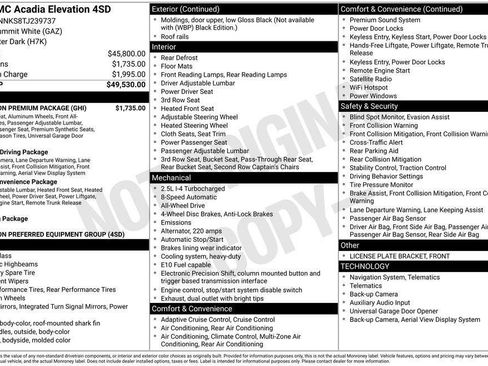 New 2026 GMC Acadia Elevation w/ Elevation Premium Package AWD/4WD image 4