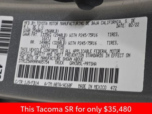 Used 2022 Toyota Tacoma SR image 41