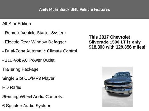 Used 2017 Chevrolet Silverado 1500 LT w/ All Star Edition AWD/4WD image 15